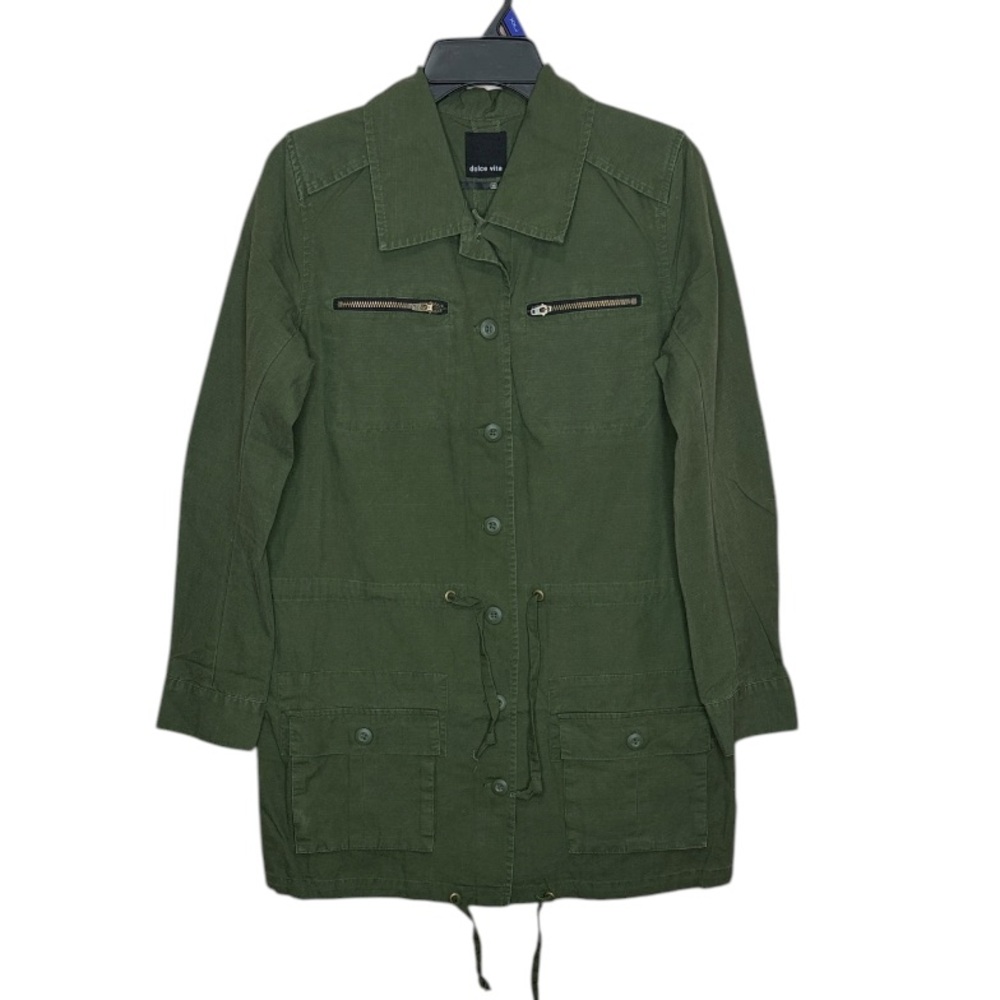 Dolce Vita Olive Utility Jacket XS – Lightweight Military Anorak Style